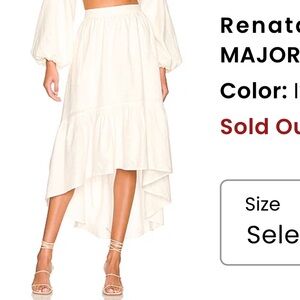 Majorelle Ivory High-Low Skirt